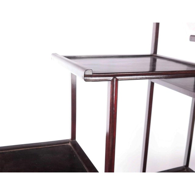 1920s Pair of Art Deco Period Chinese Rosewood Étagères, 1920's. For Sale - Image 5 of 9