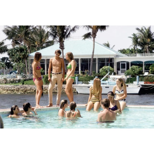 Slim Aarons, Phil Richards Pool, Estate Stamped Photographic Print, 1970 / 2020s For Sale