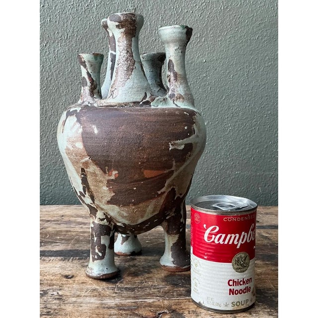 Vintage Multineck Ceramic Vessel For Sale - Image 9 of 12