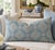 A rare Scalamandre Old World Weavers epingle cornflower blue lumbar pillow with the same fabric on both sides measuring 24...