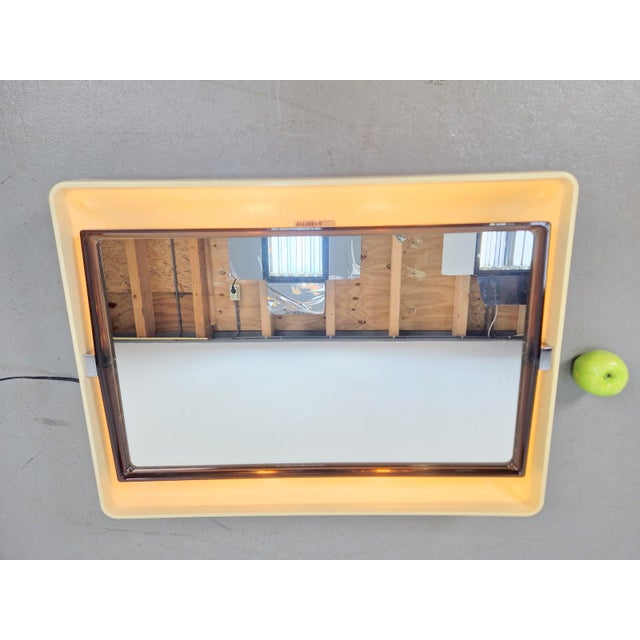 Vintage Rectangular Backlit Mirror from Allibert, France, 1970s For Sale - Image 14 of 18
