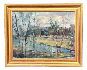 Hugo Carlberg, Obscured by Trees, 1920s-1940s, Oil on Canvas