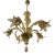 Amber Murano Glass Chandelier With Flowers and Leaves For Sale