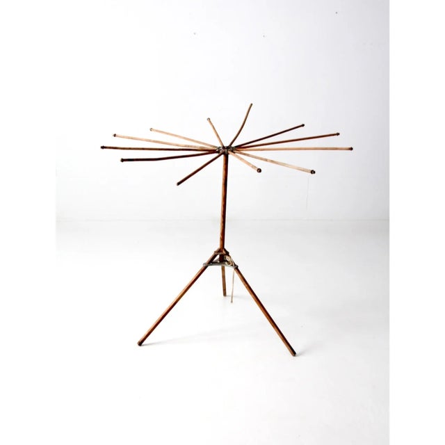 Brown Antique Folding Drying Rack For Sale - Image 8 of 12