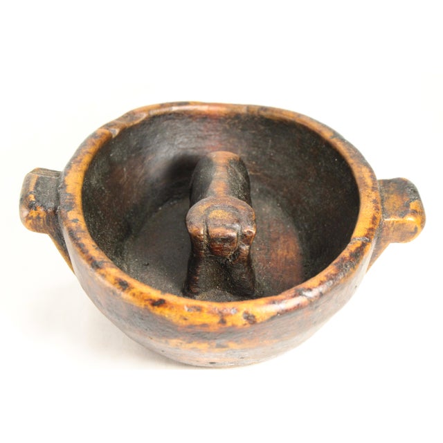 Antique Peruvian Aymara Wooden Marriage Bowl W Ox Chicha Drinking Vessel For Sale - Image 11 of 18