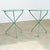 Early 20th Century French Pair of Metal Bistro Tables with New Powder Coat, 2 Pieces For Sale - Image 4 of 12