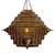Metal Vintage Brass Pyramid Triangle Pendant Light Medium For Sale - Image 7 of 11