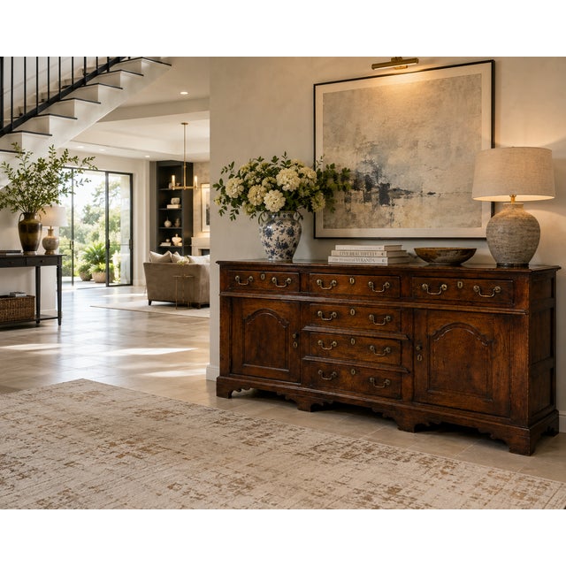 Antique George III Welsh Sideboard in Oak, 1750 For Sale - Image 10 of 11