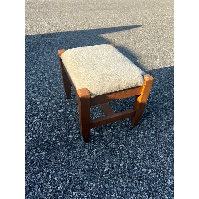 1950s Mission Oak Foot Stool For Sale - Image 4 of 5