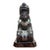 Vintage Mexican Sterling Silver 925 Obsidian, Lapis Lazuli & Malachite Aztec Figure Sculpture For Sale