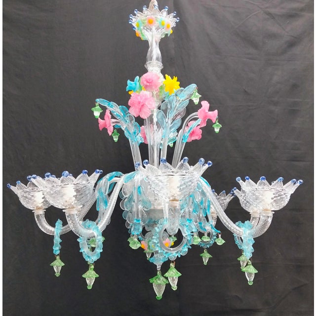 Vintage Chandelier in Murano Glass, 1980s For Sale - Image 3 of 18