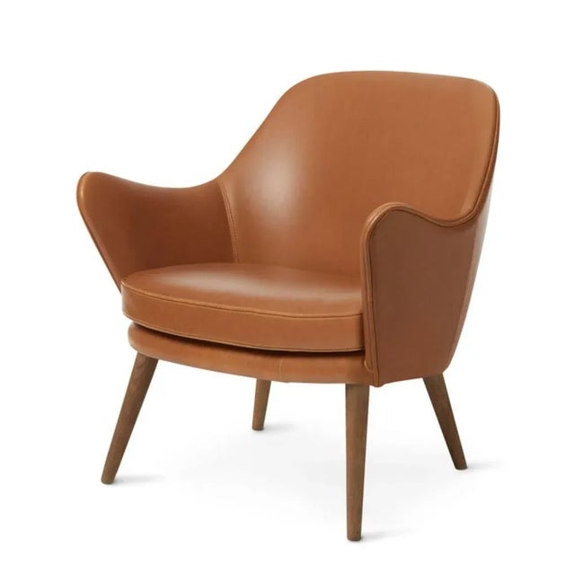 Contemporary Dwell Lounge Chair in Silk Camel by Warm Nordic For Sale - Image 3 of 4
