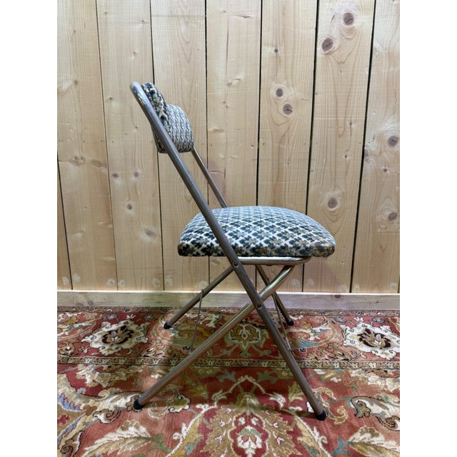 Folding Chairs in Chromed Tubular Metal, 1960, Set of 12 For Sale - Image 9 of 12