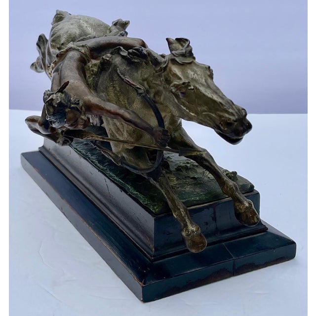 This is a dramatic "Old West” themed high-quality bronze by the well-known Viennese bronze artist Carl Kauba. It depicts...