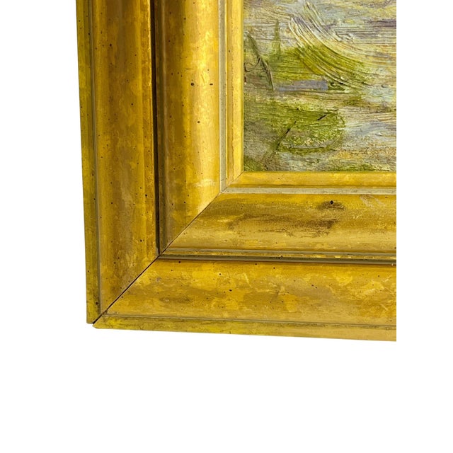 Vintage Impressionist Coastal Landscape Painting With Ducks, Signed & Framed For Sale - Image 13 of 18