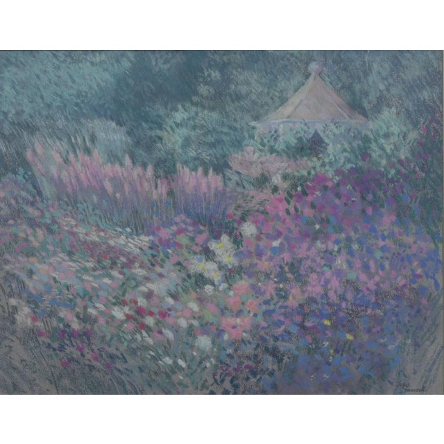Late 20th Century Jackie Simmonds, Gazebo in the Park, Pastel, Royal Society of British Artists, Framed For Sale - Image 4 of 4