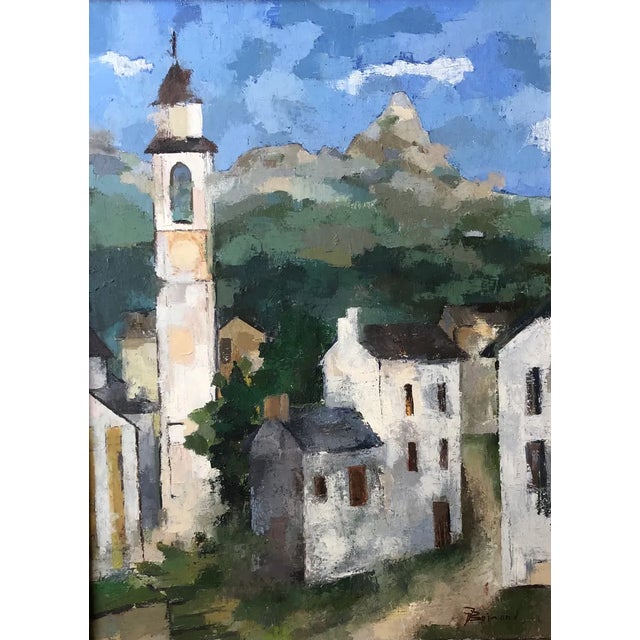 Jean-Jacques Boimond, Au Coeur Du Village, Oil on Canvas, Framed For Sale