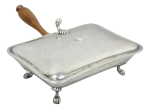 Vintage Sheffield English Victorian Silver Plated Silent Butler Crumb Catcher