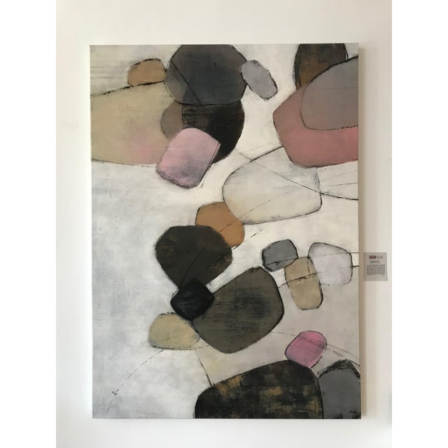 "Mauve & Gray" Abstract Oil Painting by Contemporary Artist Kari Taylor