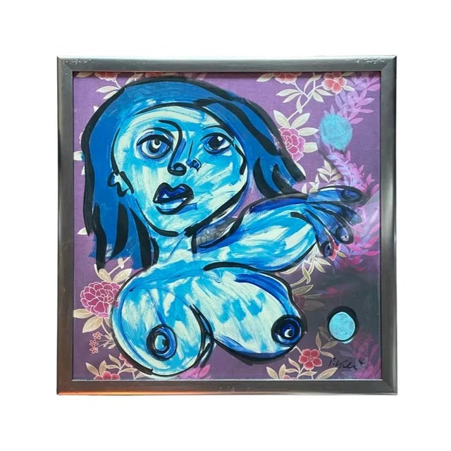 Peter Keil Large Contemporary Abstract Expressionist Acrylic Painting by Peter Keil, Framed For Sale - Image 4 of 4