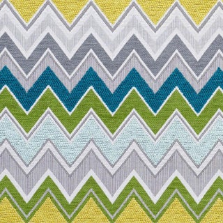 Sample - Schumacher Zenyatta Mondatta Ii Fabric in Viridian For Sale