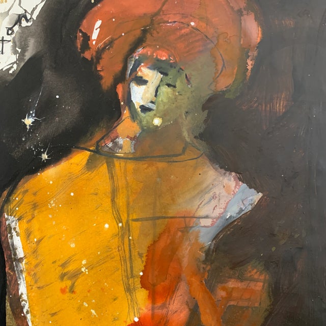 Artist: Phil Saxon Signed Original Works on Paper Unframed InkWash and Paint