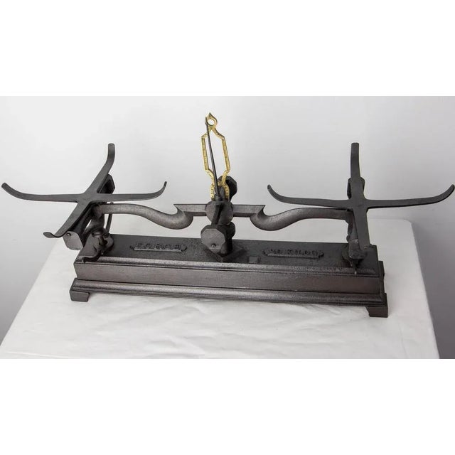 Antique Trade Scale in Brass and Cast Iron, France, 1880s For Sale - Image 10 of 11