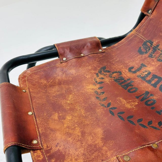 Bauhaus Les Arcs Cognac Leather Chair by Charlotte Perriand, 1980s For Sale - Image 6 of 11