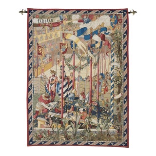 The Jousting Arena Loom Woven Tapestry - 183 X 132 Cm (6'0"x 4'4") - Requires Rod Size 3 For Sale