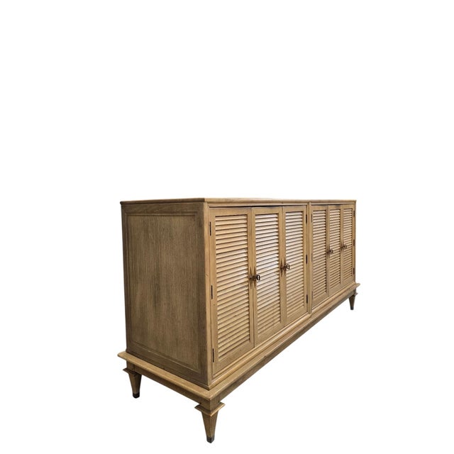 Late 20th Century Postmodern Burlwood & Fluted Door Nightstands With Matching Dresser, 3 Pieces For Sale - Image 9 of 12