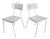 Vintage White Lacquered Metal Chairs by Mathieu Mategot, 1950s, Set of 2 For Sale