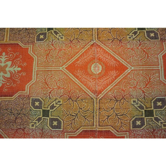 1870s Red Octagonal Geometric Antique American Ingrain Carpet 7'7" X 9'6" Flatweave Wool Rug For Sale In New York - Image 6 of 15