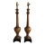 1960s Wooden Lamps on Black Wood Base - A Pair For Sale