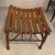 Wood Early 20th Century Egyptian Revival Light Slat Oak Thebes Stool For Sale - Image 7 of 9
