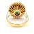 Gia Certified 4.3 Carat Colombian Emerald 18k Gold Button Sunburst Ring, Size 7.5 For Sale In Miami - Image 6 of 13