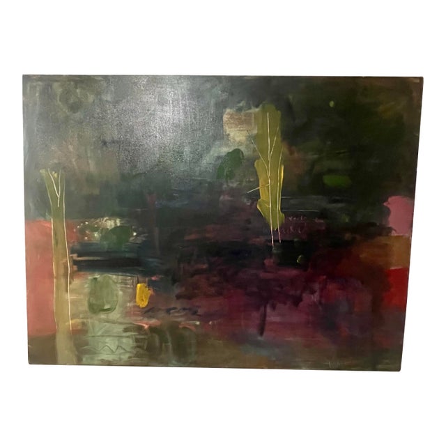 “Starlight” By, Ellen Reinkraut Abstract Expressionist Original Oil on Canvas For Sale
