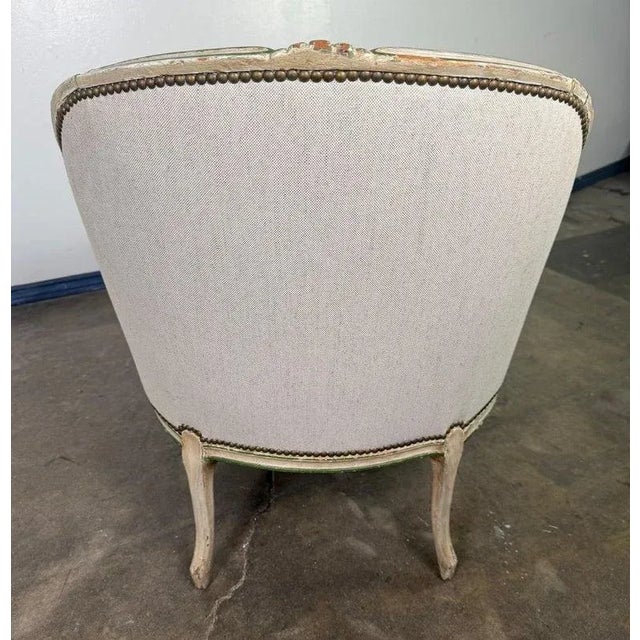 Wood French Louis XV Style Tufted Chaise Lounge For Sale - Image 7 of 17