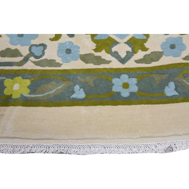 1960s Vintage Chinese Art Deco Hand Knotted Wool Rug,11'2'' X 15'9'' For Sale - Image 5 of 6