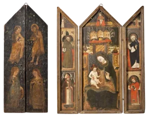 Important Triptic Florentine School (Italy) 16th Century
