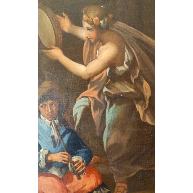 After Francesco Guarini, Country Scene with Musicians, 1680, Oil on Canvas, Framed For Sale - Image 10 of 13