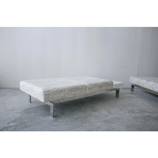 Modern Stainless Steel Benches - a Pair For Sale In Las Vegas - Image 6 of 11
