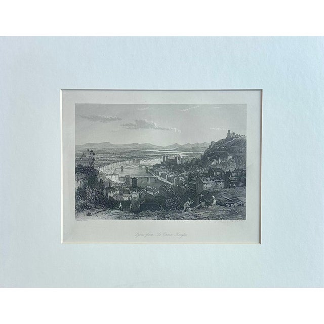 Illustration Lyons, From La Croix Rousse Original Print by Allom, 1870 For Sale - Image 3 of 3