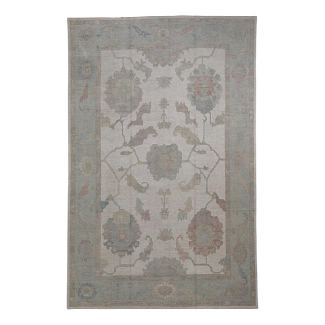 Turkish Oushak Rug 11'10" x 18'3" For Sale