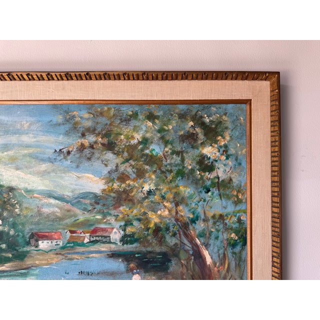 Elizabeth Van Cort “Children and Country Scenes” Impressionist Oil on Canvas Painting – Framed For Sale In Miami - Image 6 of 13