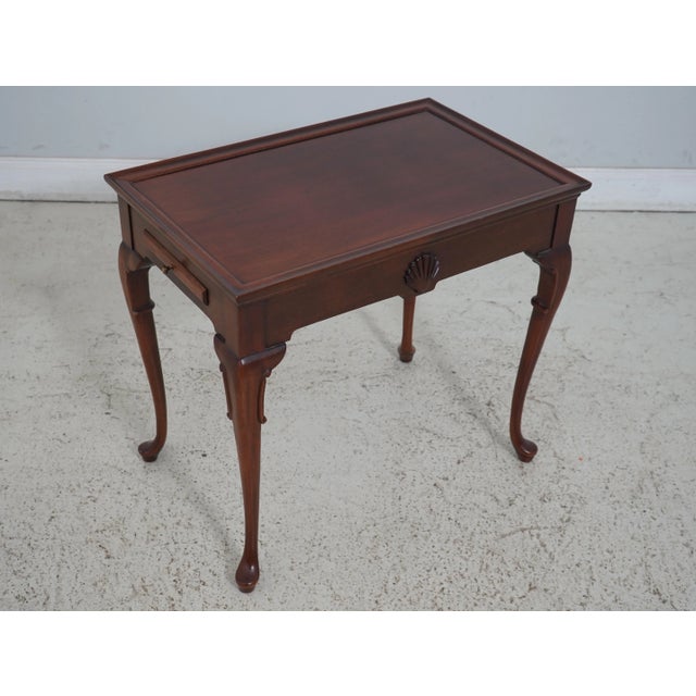 Age: Approx: 20 Years Old Details: Queen Anne Legs & Pad Feet 18 C. Design Traditional Style Pull Out Candle Slides...