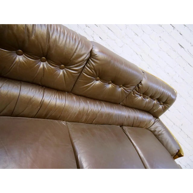 Arts & Crafts Style Leather Sofa, 1950s For Sale - Image 12 of 18