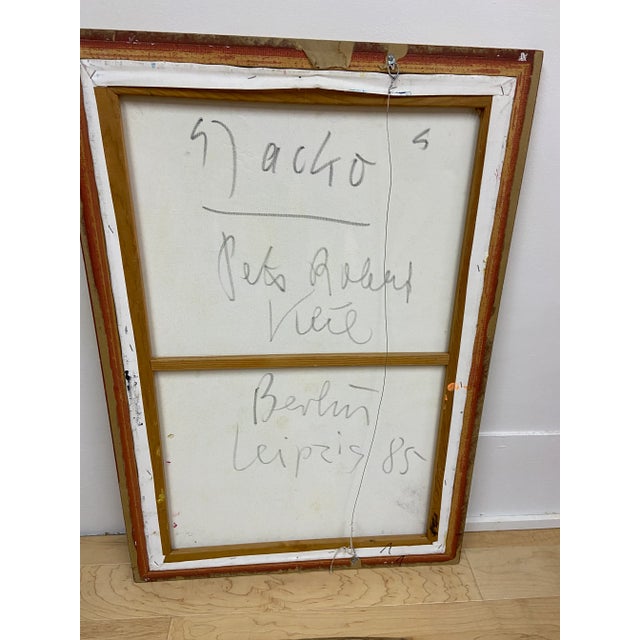 Original 1985 Peter Keil Acrylic on Canvas, Framed For Sale - Image 10 of 12