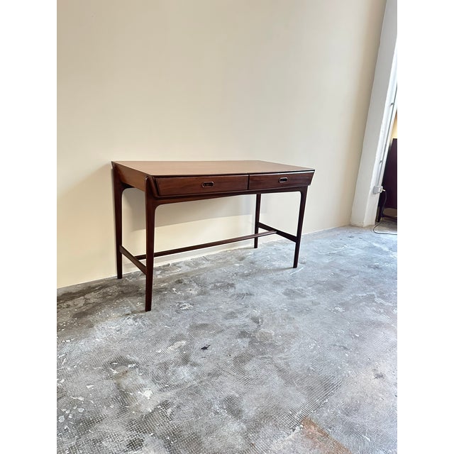 Mid-Century Modern Danish Teak Desk, 1950s For Sale - Image 3 of 14