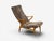 1960s Jio Möbler, Chaise Lounge, Gray Shearling, Elm, Sweden, 1960s For Sale - Image 5 of 13