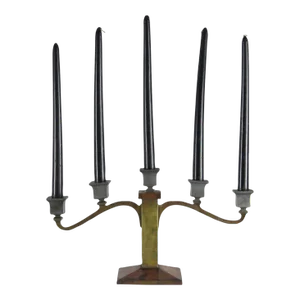 Vintage Bronze & Nickel Candelabra by Bradley & Hubbard